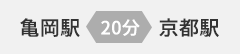 亀岡駅～京都駅間20分