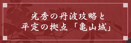 光秀の丹波攻略と平定の拠点「亀山城」